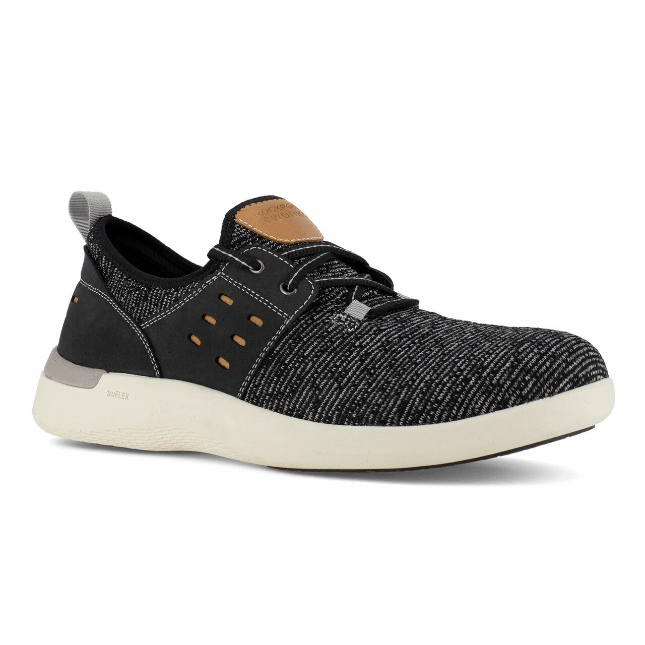 Rockport truFLEX RK4689 Mens US 12 Black Two Eye Tie Comp Toe Work Shoes ZPO3706 Mens Athletic Shoes clearance sale