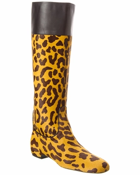 Roger Vivier Haircalf & Leather Knee-High Boot Womens Boots clearance offers