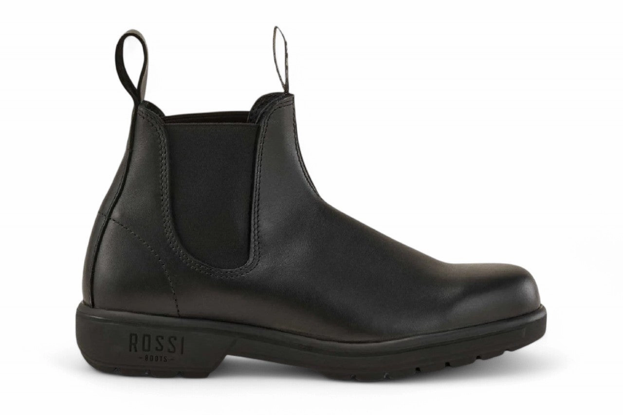 Rossi 301 Endura Black Leather Chelsea Boots Mens Chukka Boots outlet deals