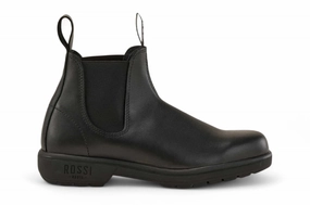 Rossi 301 Endura Black Leather Chelsea Boots Mens Chukka Boots outlet deals