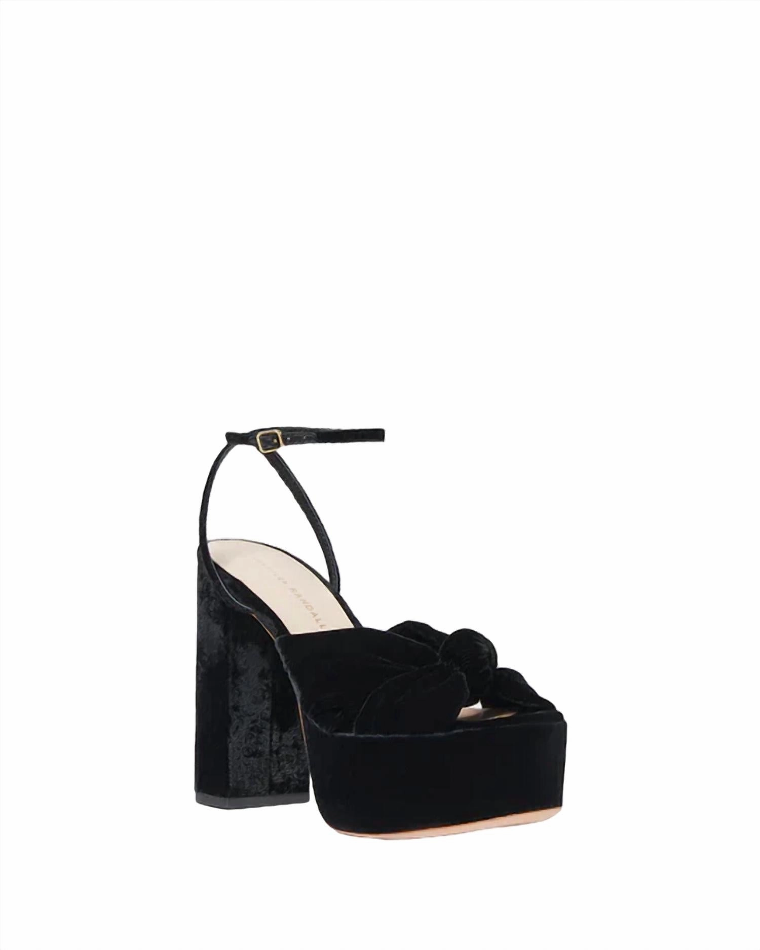 Roz Knot Platform Sandal In Black Fashion Womens Sandals online shop