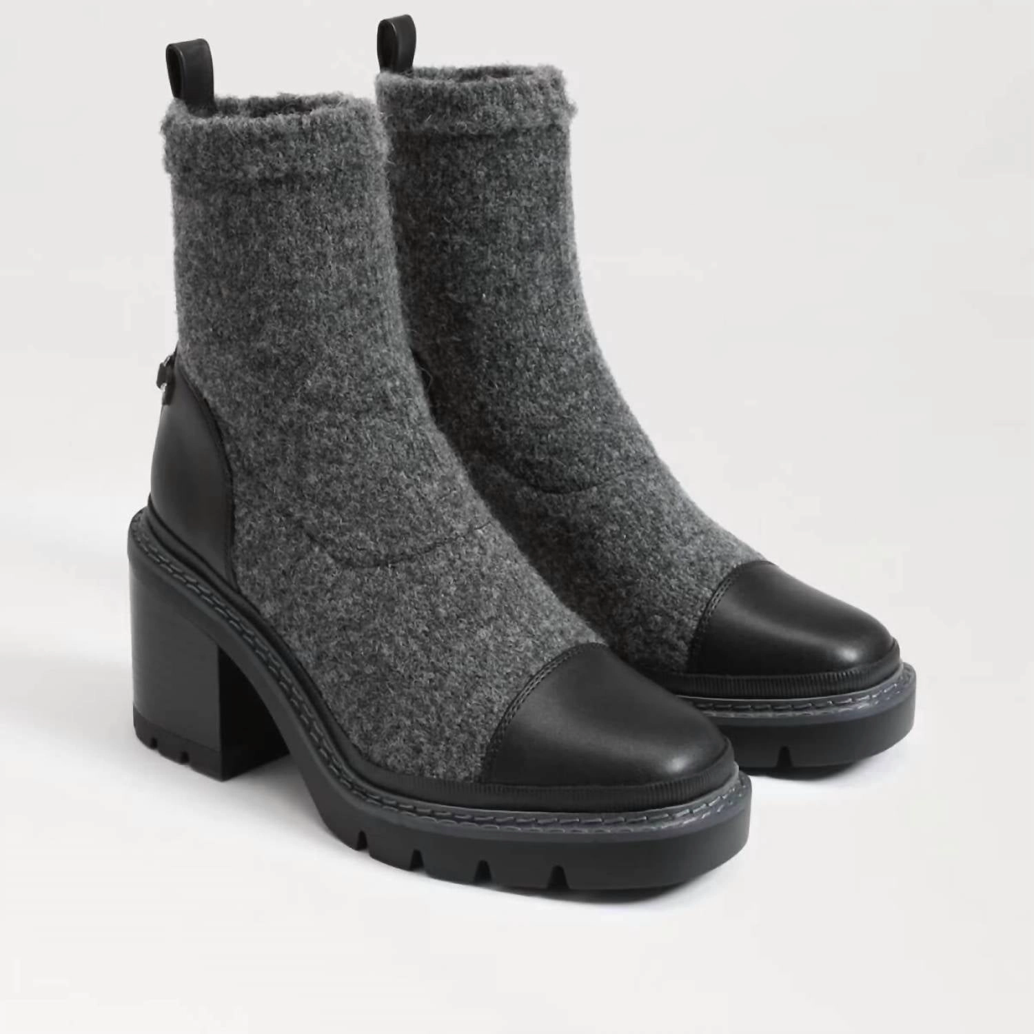 Rozanna Knit Bootie In Charcoal/black Mens Winter & Rain Boots clearance