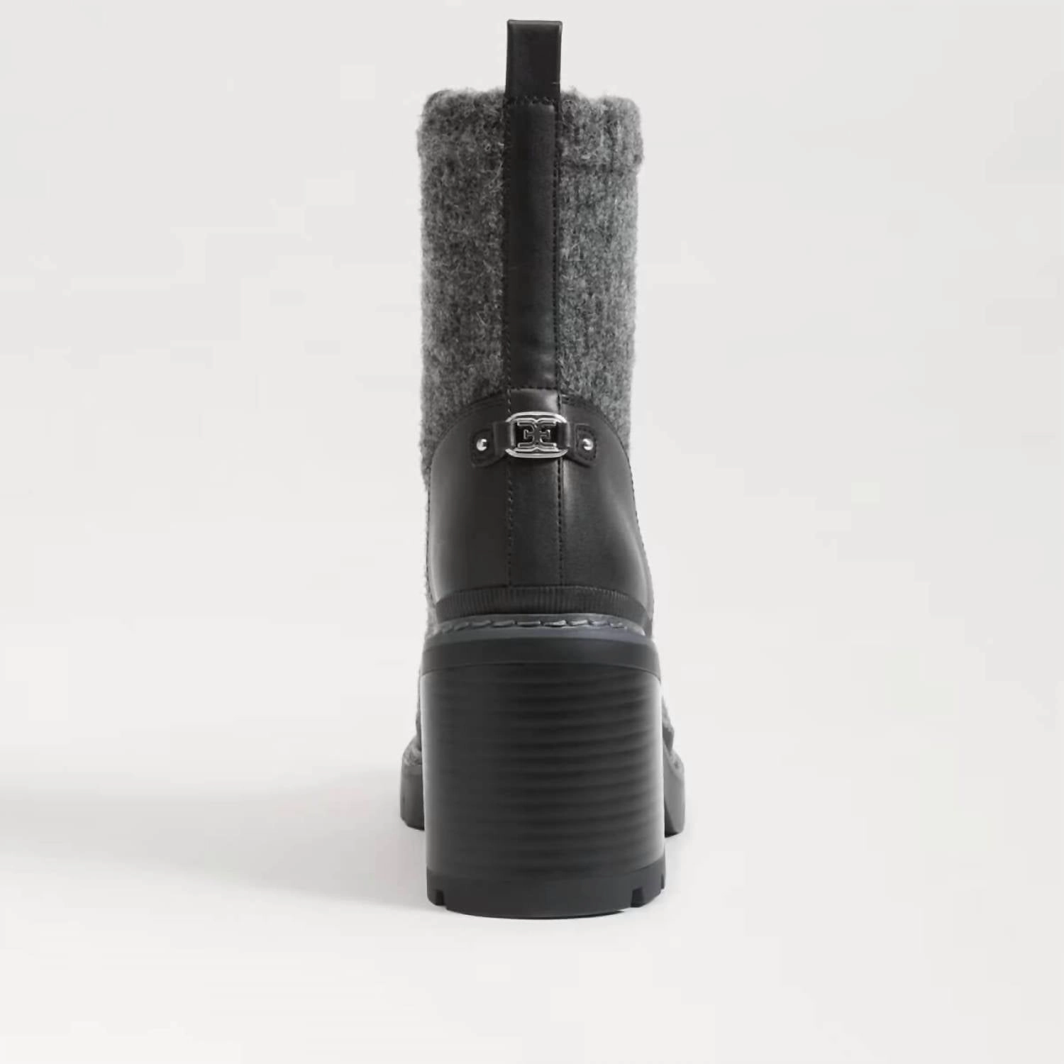 Rozanna Knit Bootie In Charcoal/black