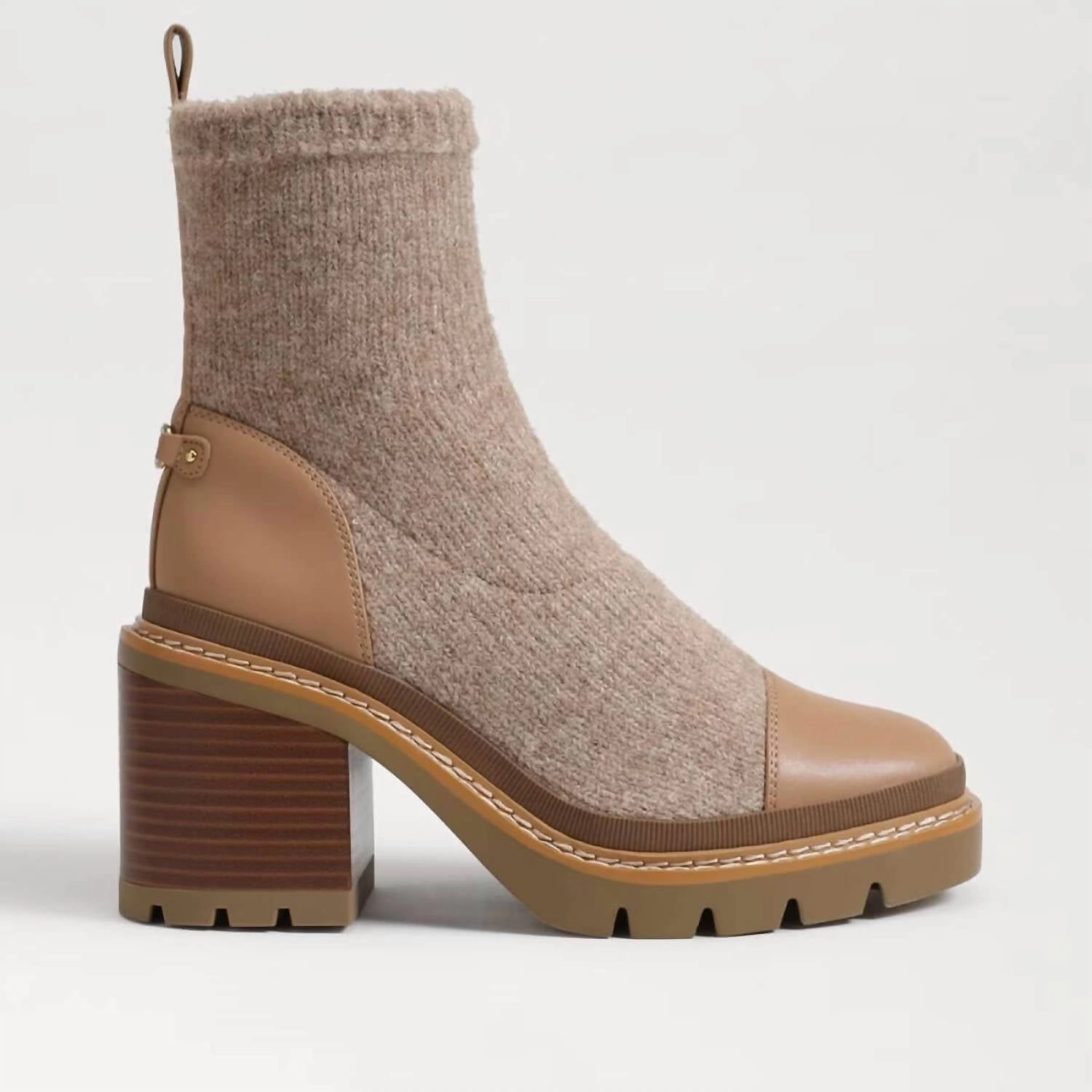 Rozanna Knit Bootie In Luxe Tan