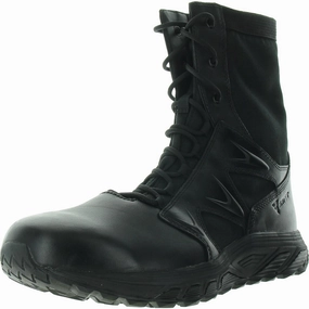 Ruch Tall Zip Mens Mixed Media Leather Combat & Lace-Up Boots Cheap Mens Boots & Chukkas