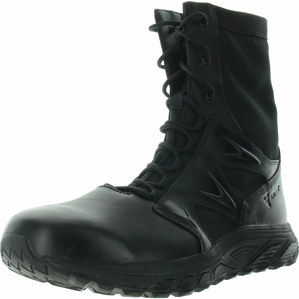 Ruch Tall Zip Mens Mixed Media Leather Combat & Lace-Up Boots