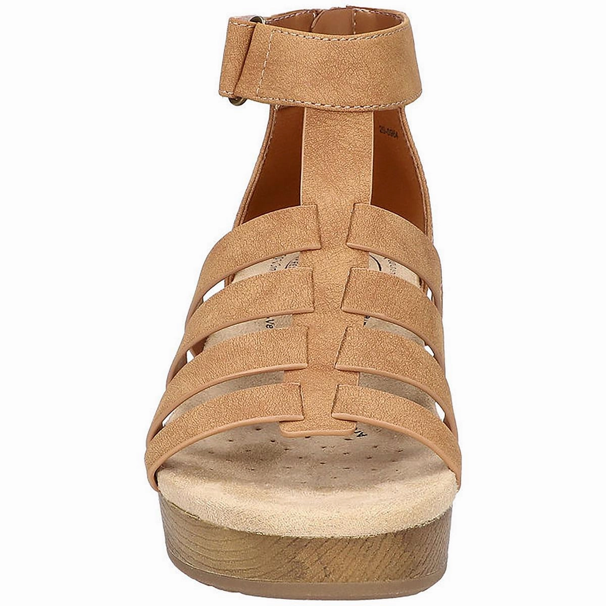 Runa Womens Padded Insole Faux Suede T-Strap Sandals