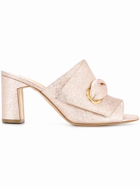 Rupert Sanderson Metallic mid-heel mules Womens Shoes cheap promo