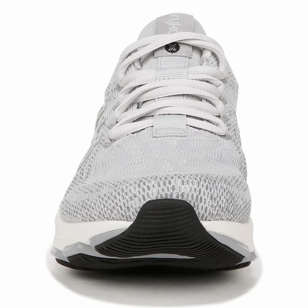 Ryka Devotion X Sneakers Women's 8 Metallic Silver Lace Up Walking Shoes RHS4126