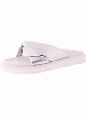 Ryle Womens Faux Leather Slip On Slide Sandals Lightweight Womens Sandals discount