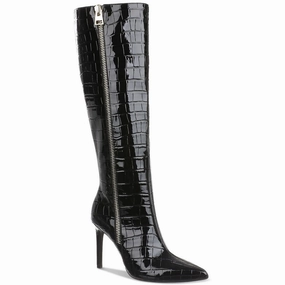 Sabrinaap Womens Double Zipper Leather Knee-High Boots Buy Womens Boots online cheap