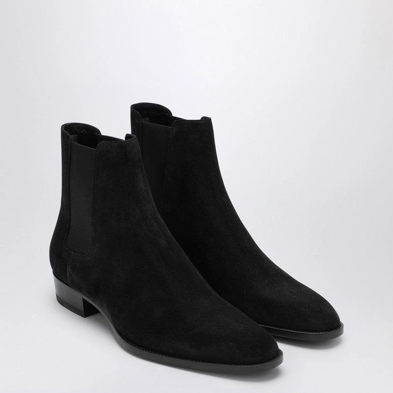 Saint Laurent Men's Wyatt 30 Suede Ankle Boot Buy Mens Chukkas online shop