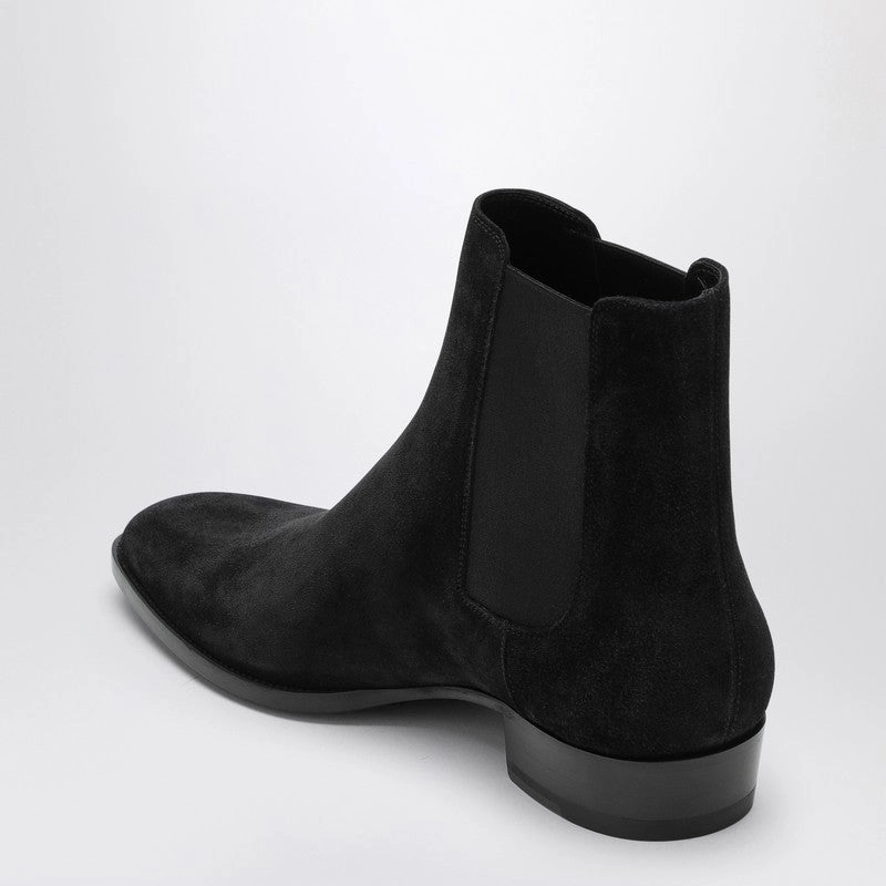 Saint Laurent Men's Wyatt 30 Suede Ankle Boot