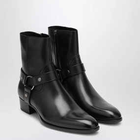 Saint Laurent Men's Wyatt 40 Leather Boot Buy Mens Chukkas online shop