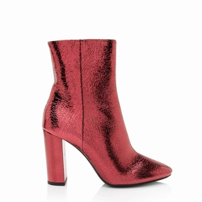 Saint Laurent Metallic Cracked Leather Lou Ankle Boots Womens Boots sale online