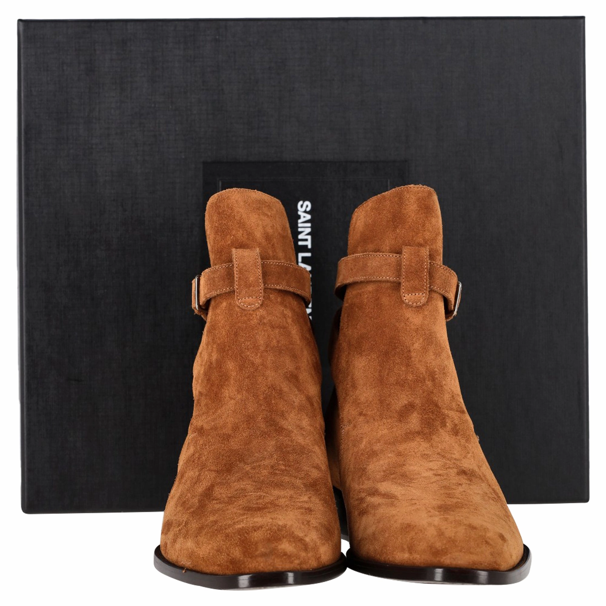 Saint Laurent Wyatt 30 Jodhpur Boots in Brown Suede