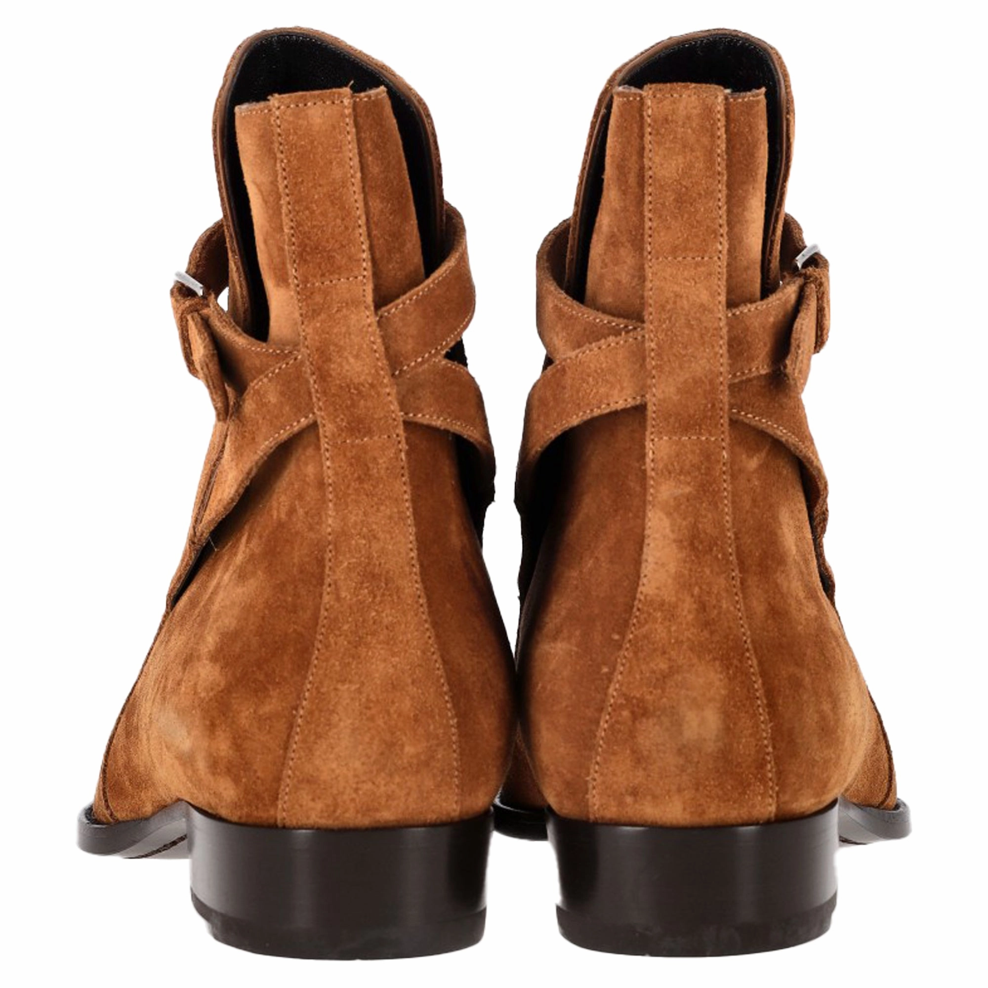 Saint Laurent Wyatt 30 Jodhpur Boots in Brown Suede