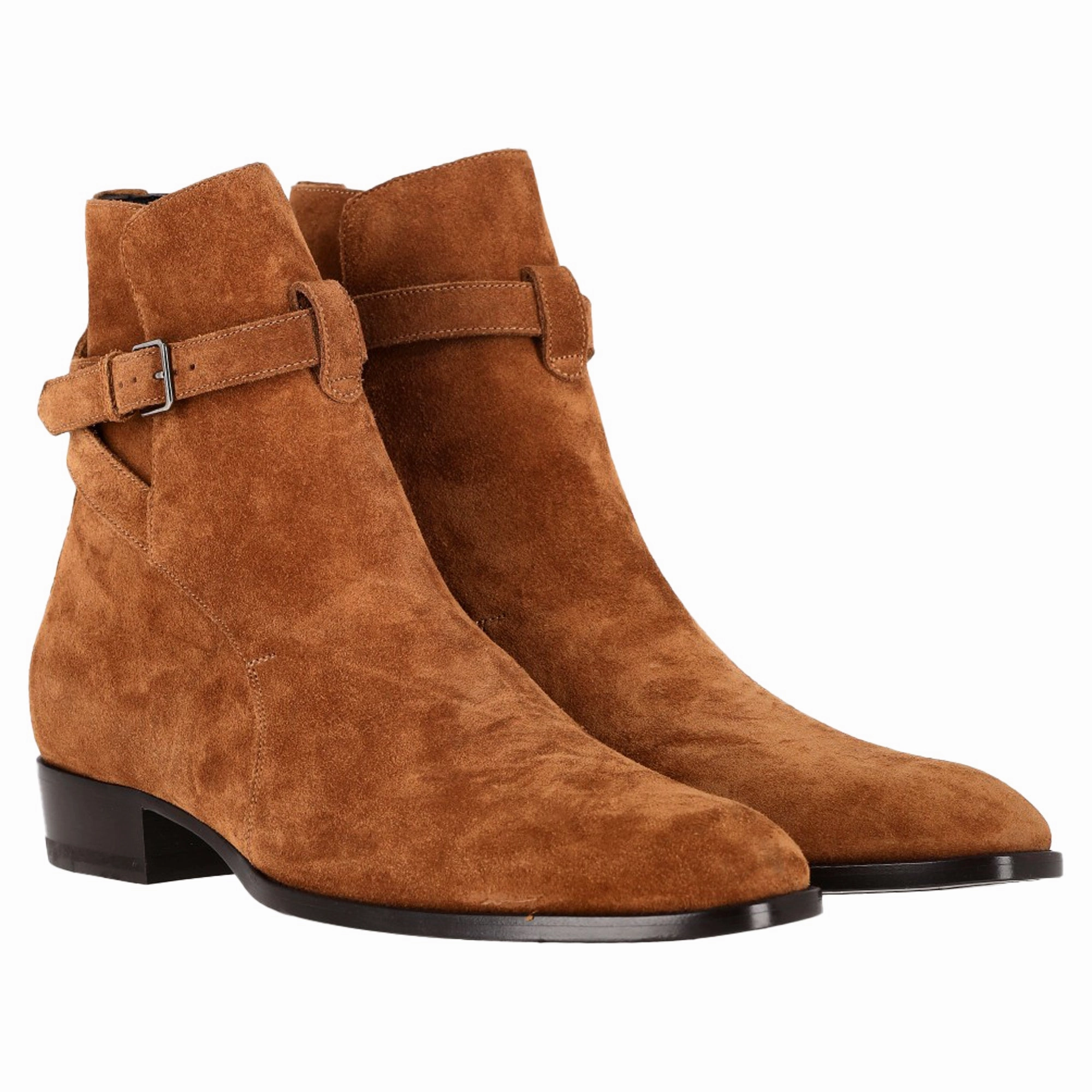 Saint Laurent Wyatt 30 Jodhpur Boots in Brown Suede