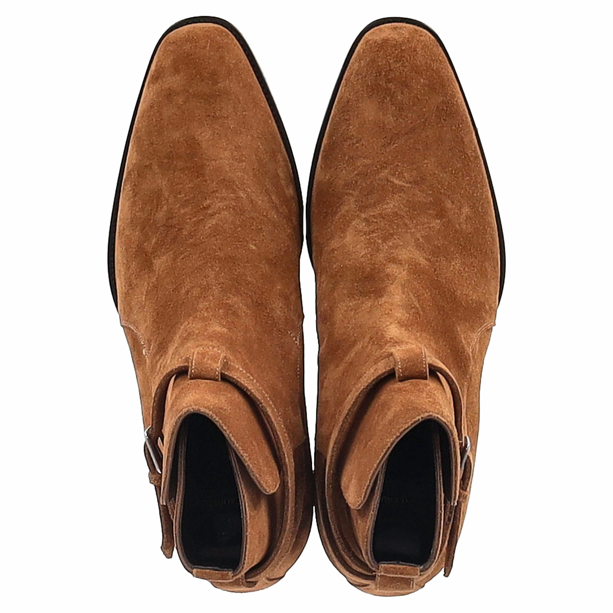 Saint Laurent Wyatt 30 Jodhpur Boots in Brown Suede