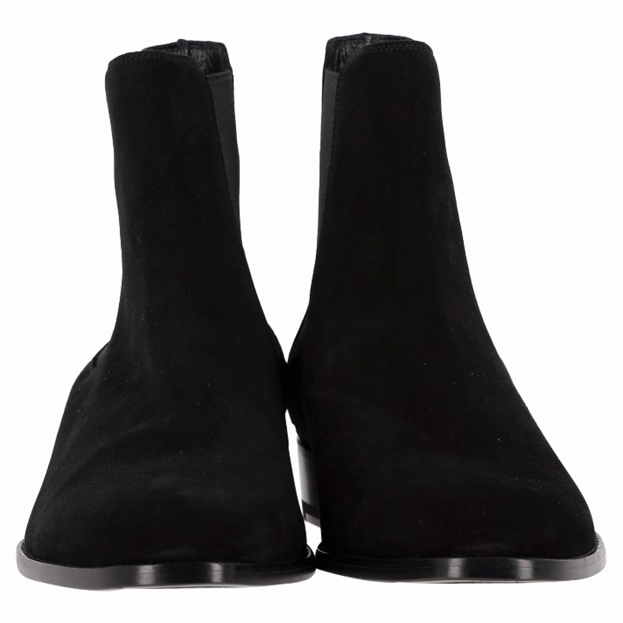 Saint Laurent Wyatt Chelsea Boots in Black Suede