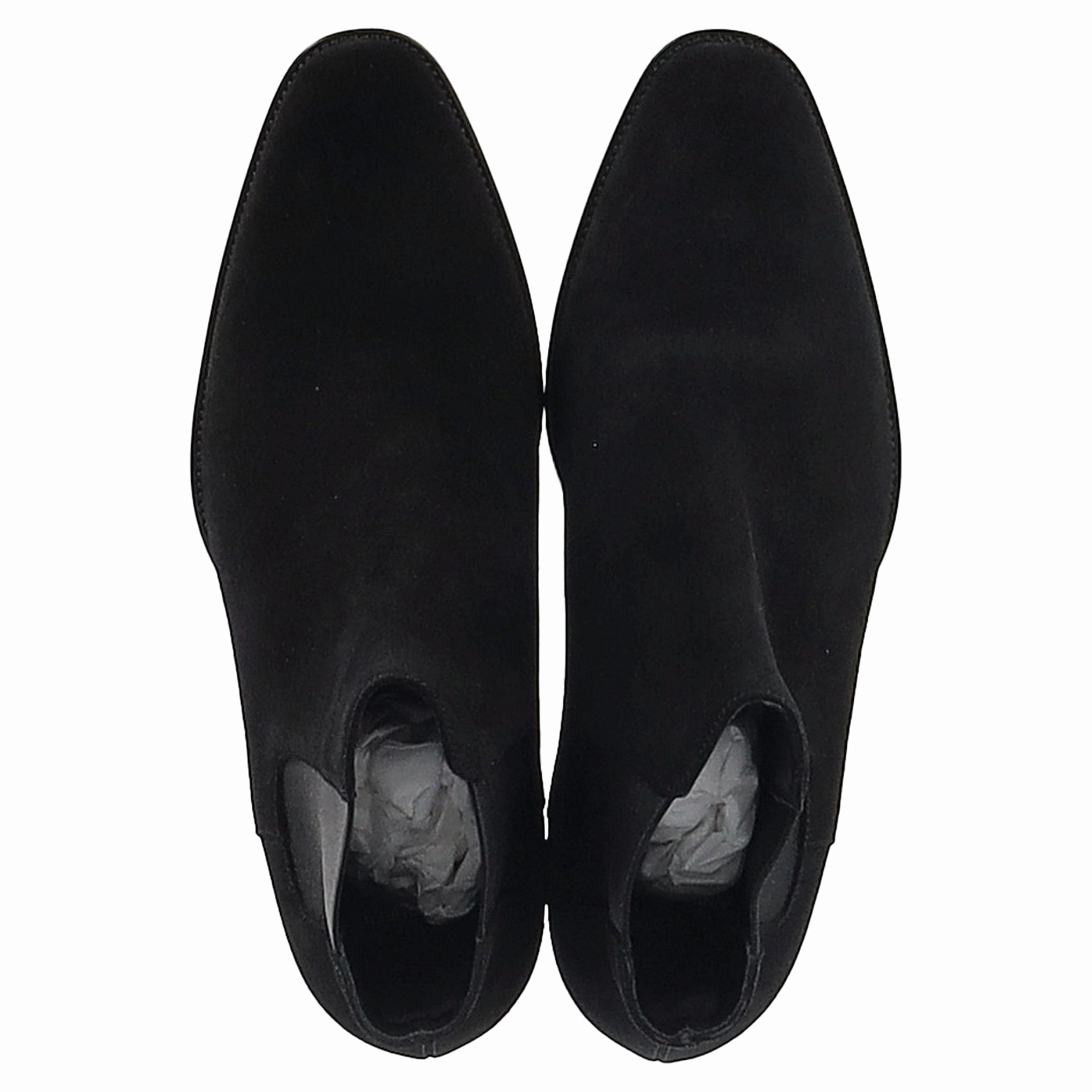Saint Laurent Wyatt Chelsea Boots in Black Suede