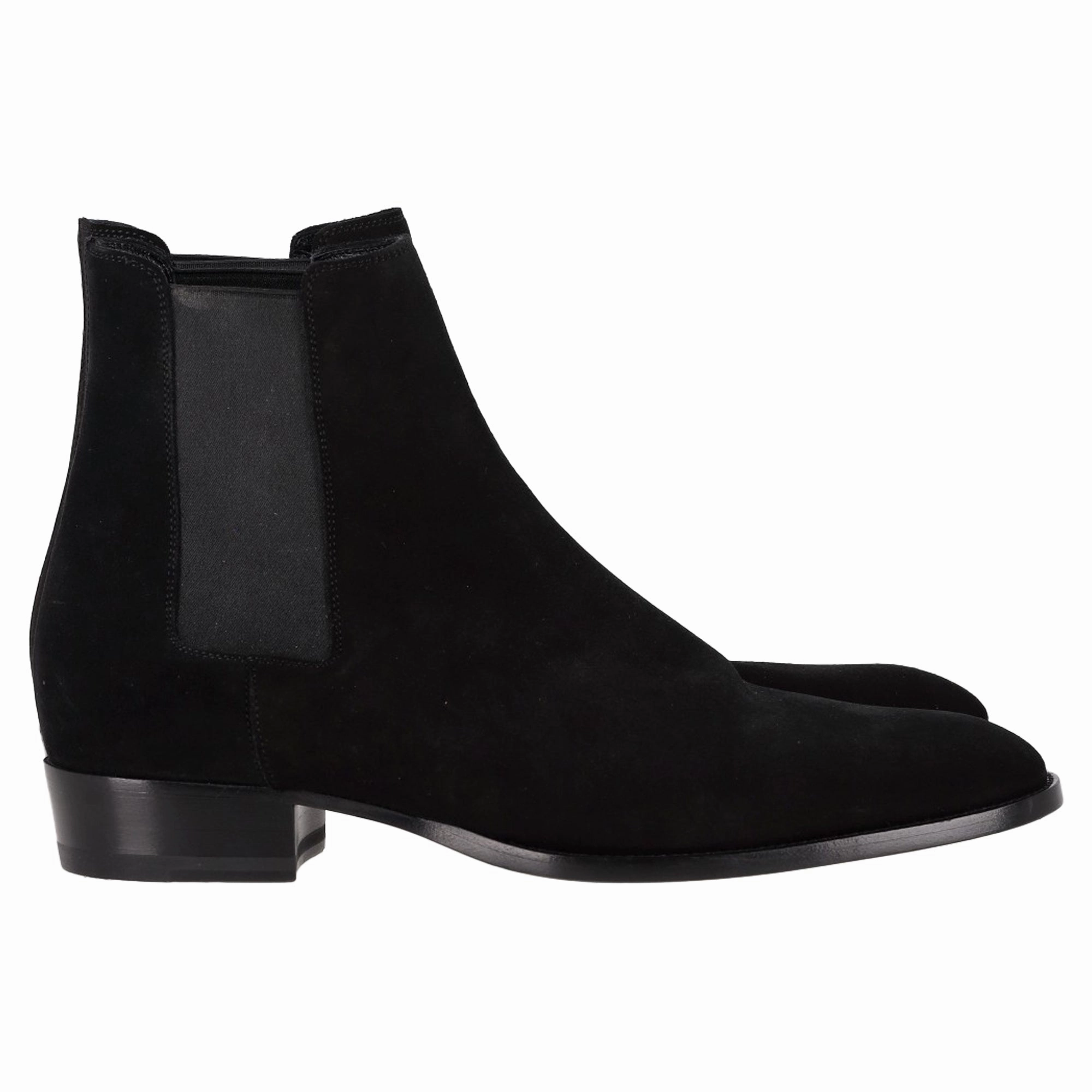 Saint Laurent Wyatt Chelsea Boots in Black Suede Buy Mens Chukkas online shop