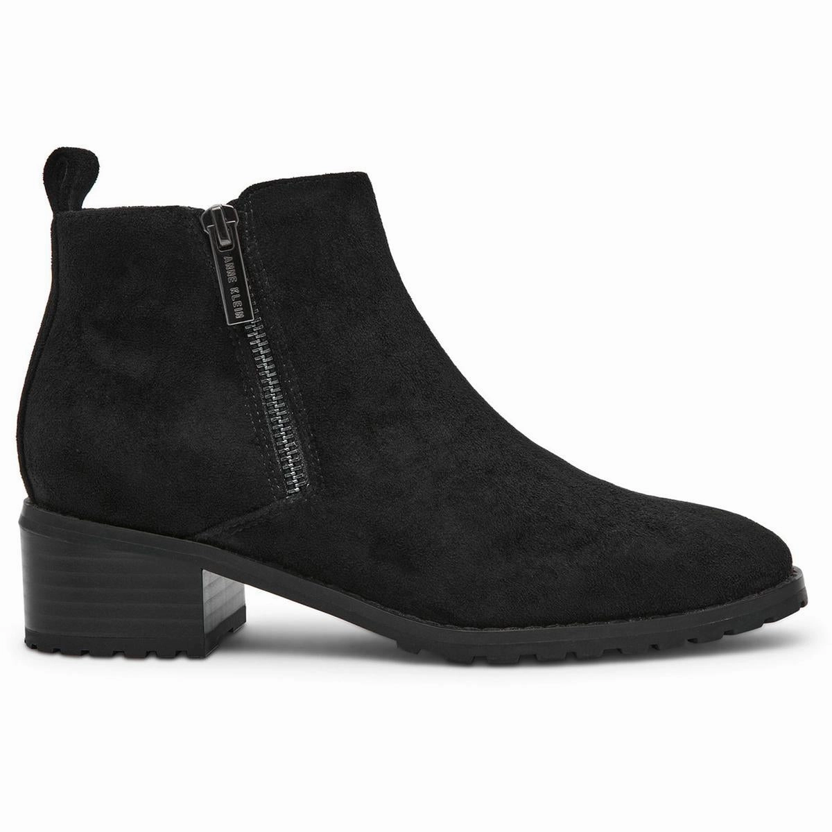 Saka01f9 Womens Zipper Suede Ankle Boots