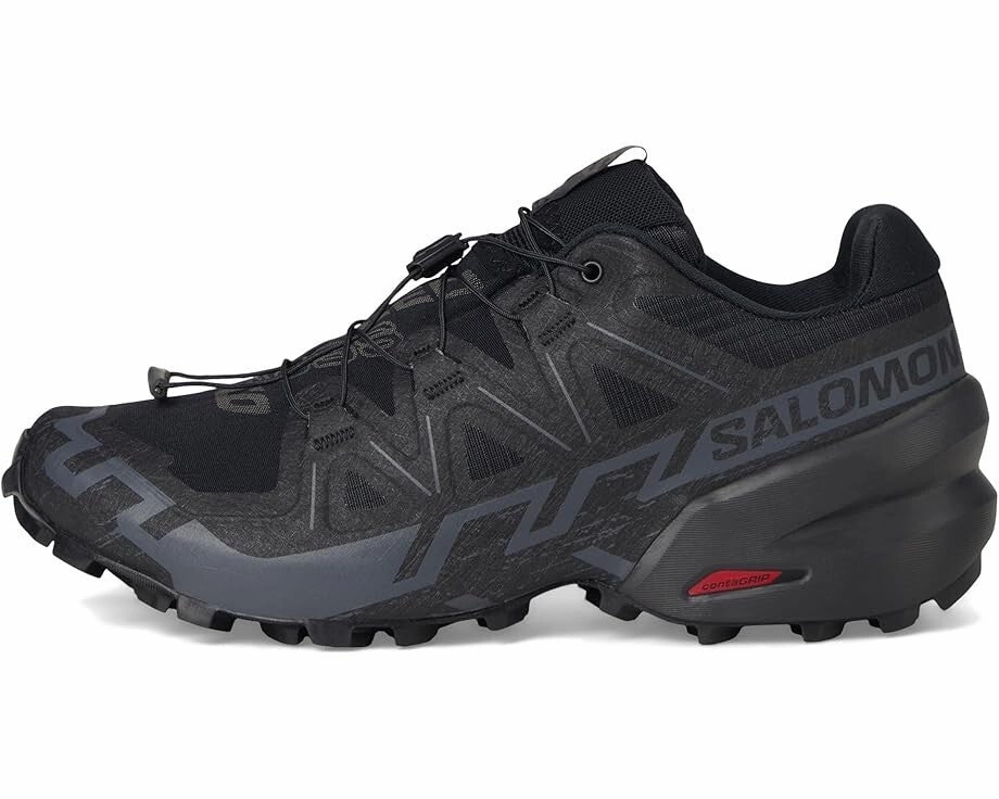 Salomon Speedcross 6 417440 Sneakers Men's Black Red Low Top Trail Running Shoes