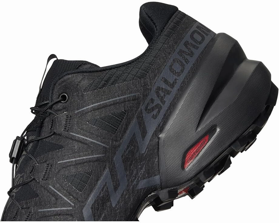 Salomon Speedcross 6 417440 Sneakers Men's Black Red Low Top Trail Running Shoes