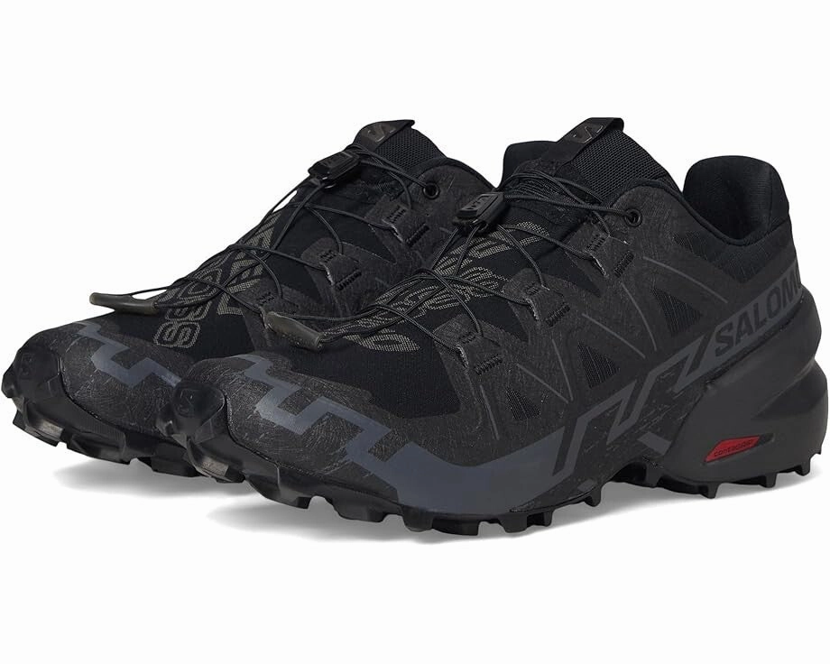 Salomon Speedcross 6 417440 Sneakers Men's Black Red Low Top Trail Running Shoes Mens Athletic Shoes clearance sale