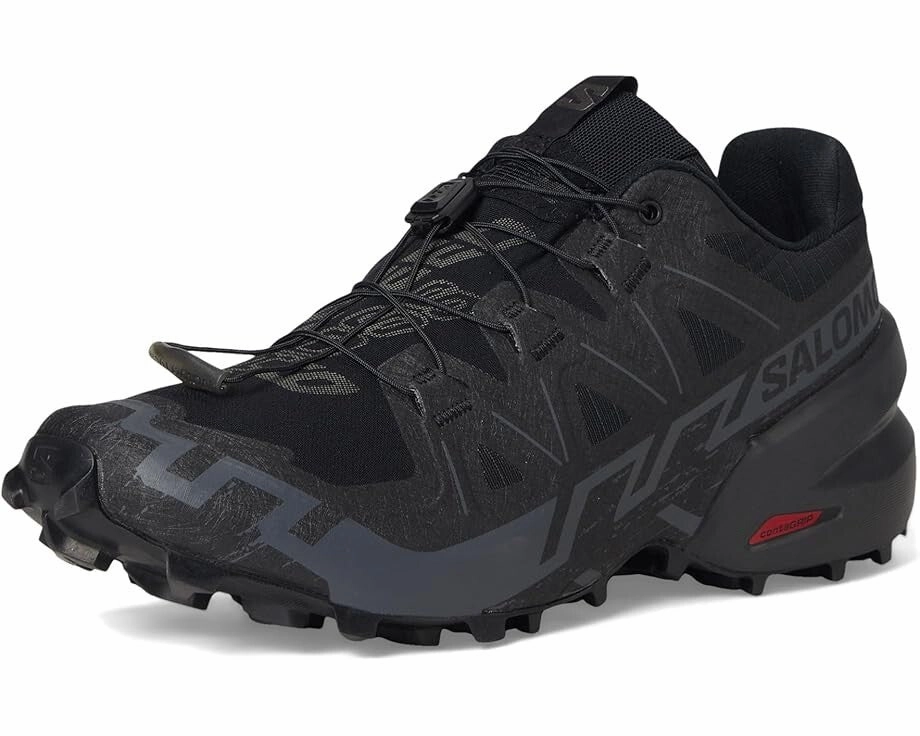 Salomon Speedcross 6 417440 Sneakers Men's Black Red Low Top Trail Running Shoes