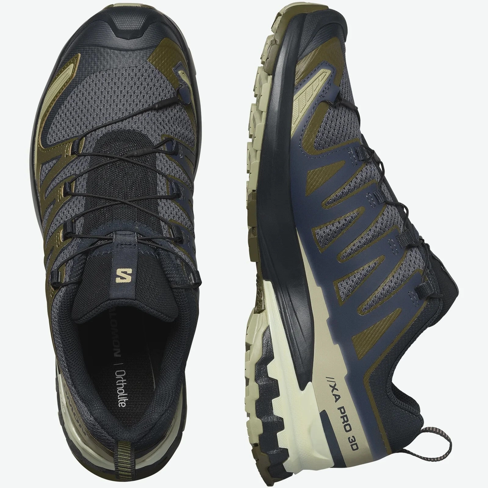 Salomon XA PRO 3D V9 474675 Sneakers Men Black Green Low Top Trail Running Shoes