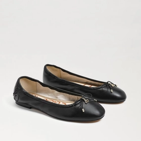 Sam Edelman Felicia Ballet Flat Girls Size 13 Black Leather Slip on Shoes ZPO673 (Black,13) Girls Athletic Shoes on sale