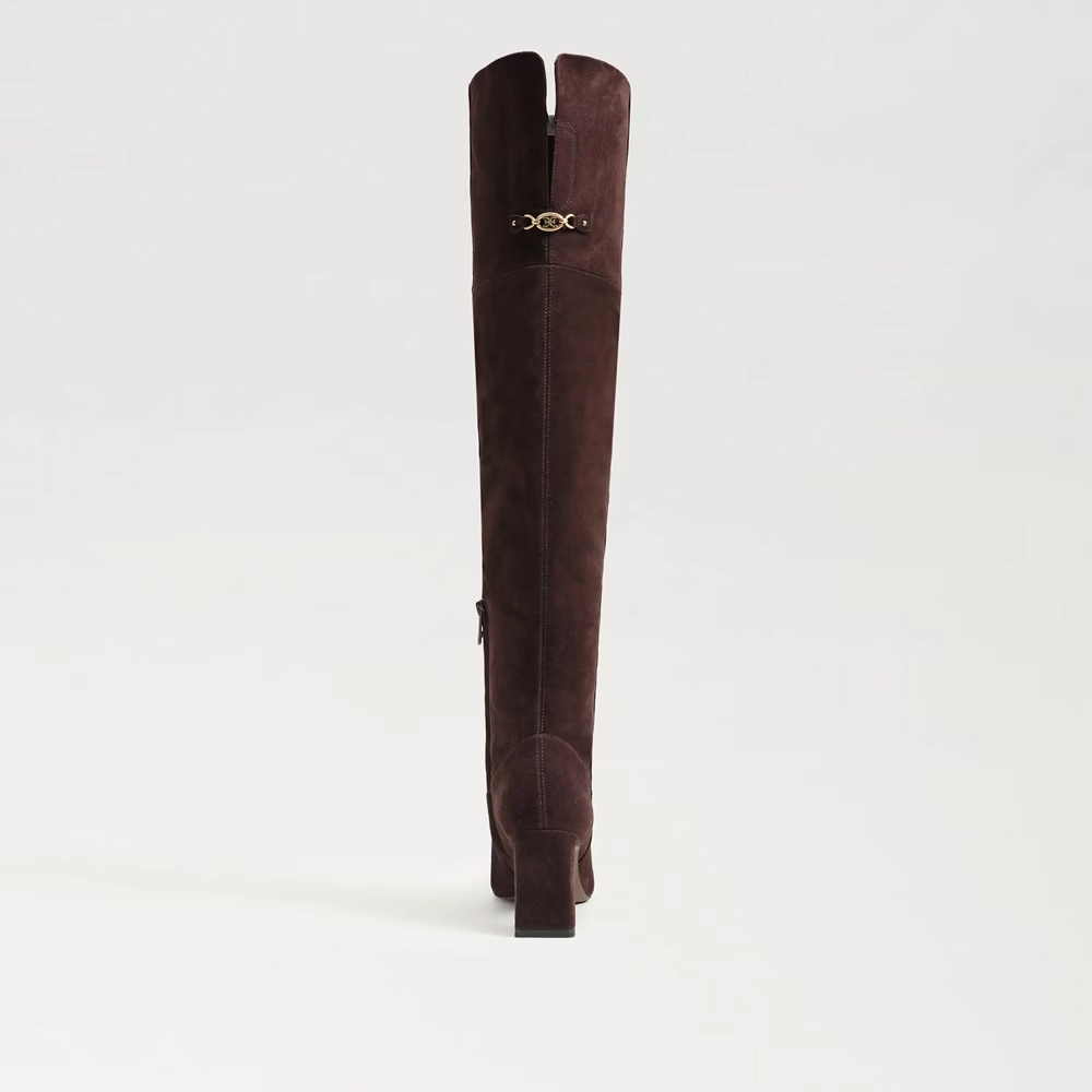 Sam Edelman Shea EC0204689 Women's US 9 Brown Suede Over The Knee Boots KHD1446
