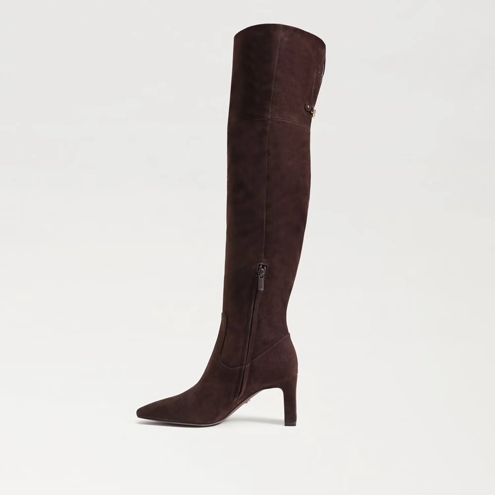 Sam Edelman Shea EC0204689 Women's US 9 Brown Suede Over The Knee Boots KHD1446