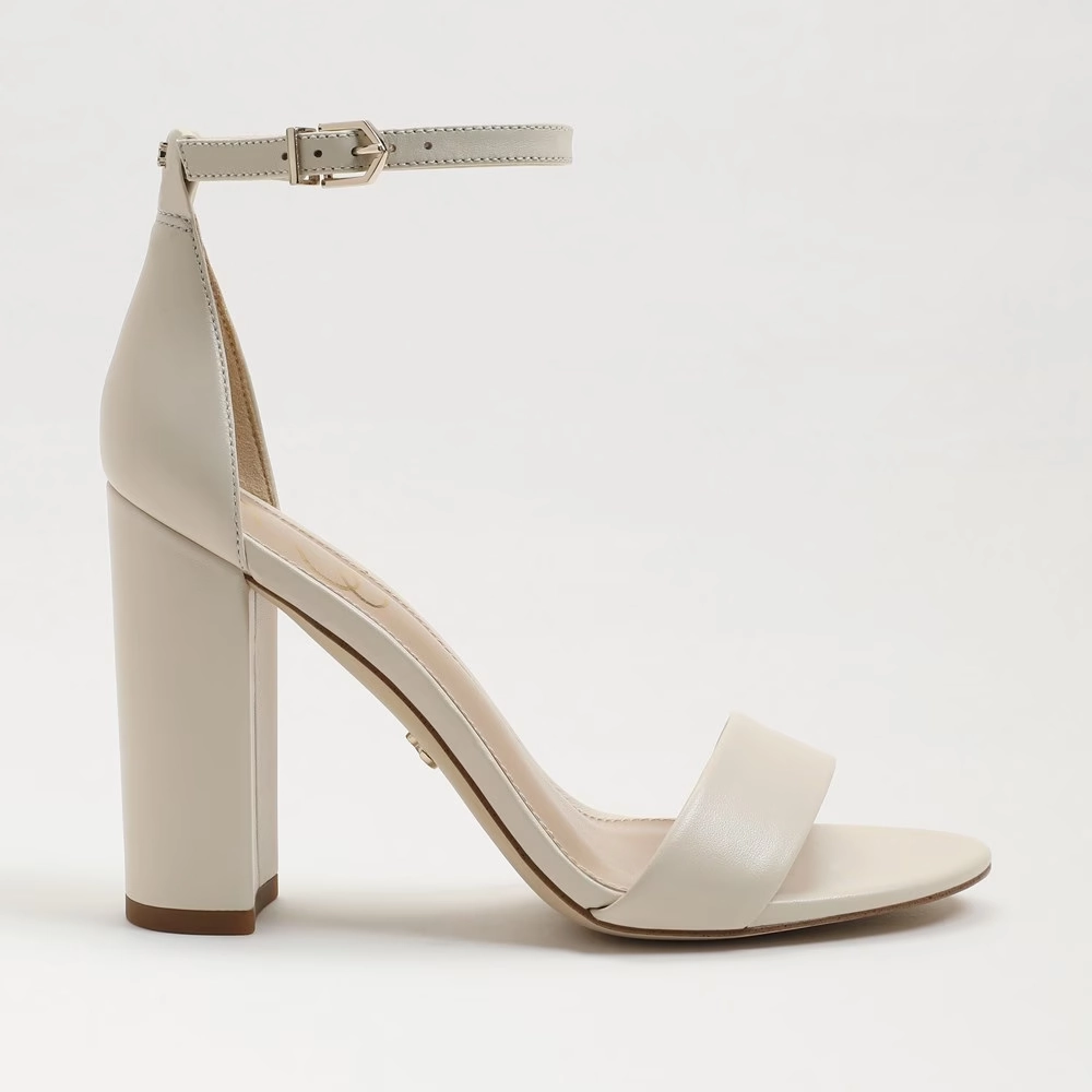 Sam Edelman Yaro EC0236281 Sandal Women's US 10 Ivory Leather Ankle Strap KHD864