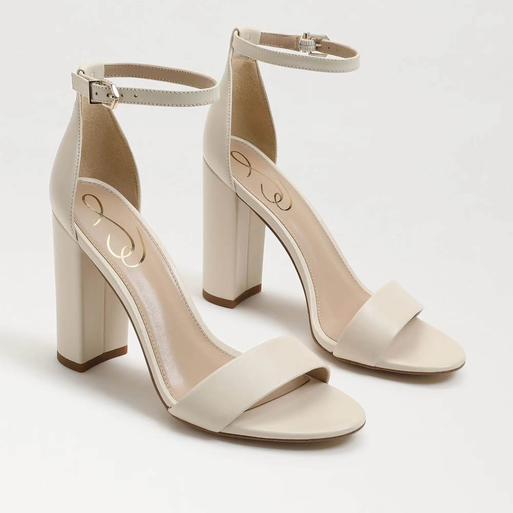 Sam Edelman Yaro EC0236281 Sandal Women's US 10 Ivory Leather Ankle Strap KHD864 Affordable Womens Sandals outlet