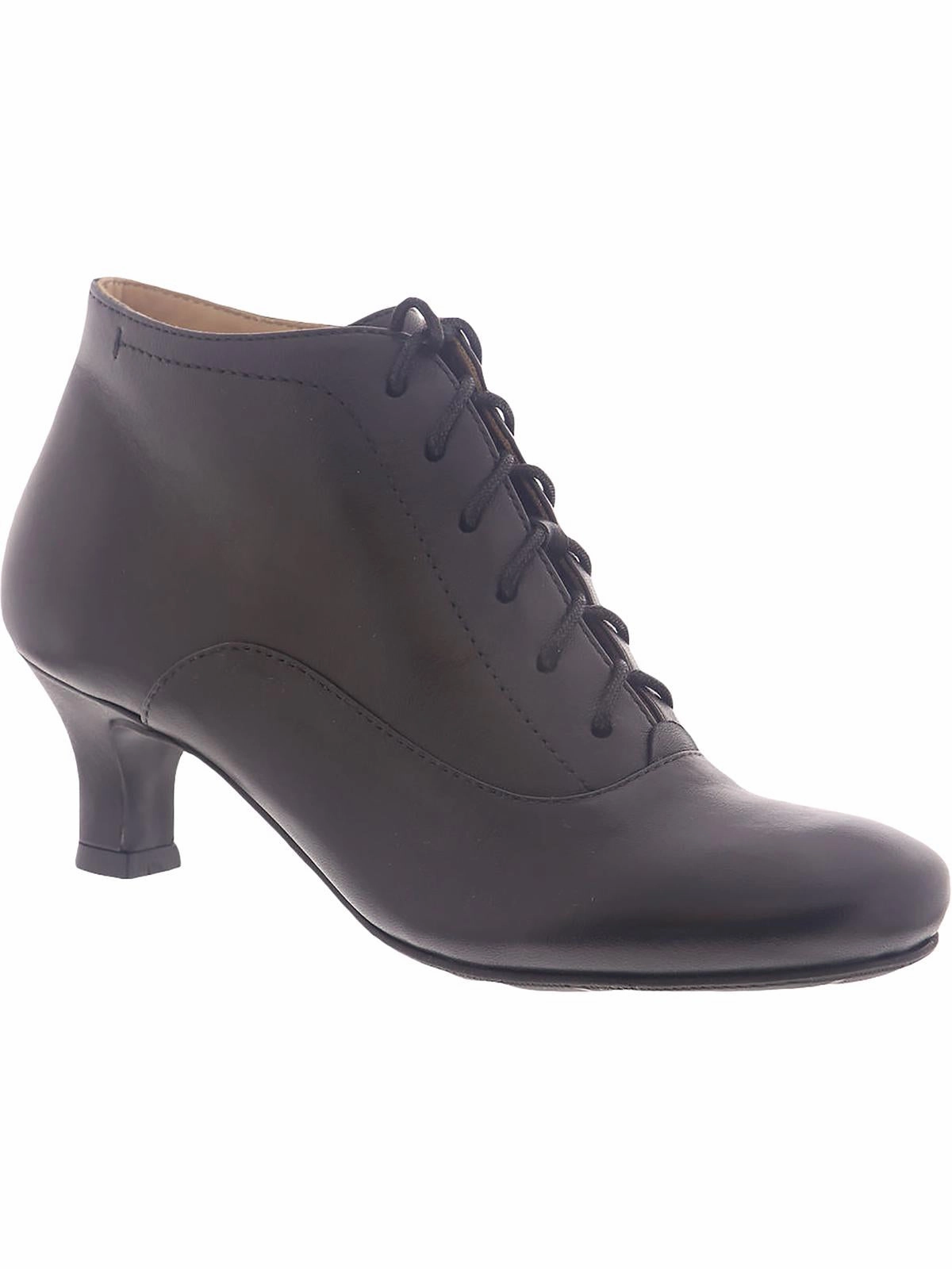 Sam Womens Leather Heeled Lace-Up Boot Womens Dress Boots for less
