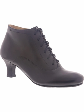 Sam Womens Leather Heeled Lace-Up Boot Womens Dress Boots for less
