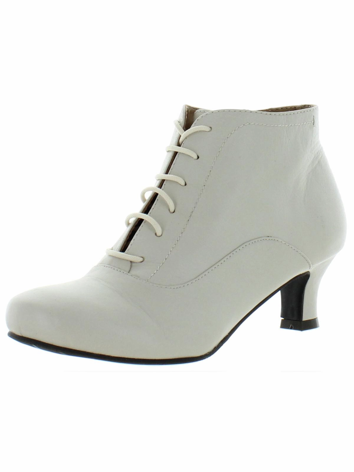 Sam Womens Leather Heeled Lace-Up Boot