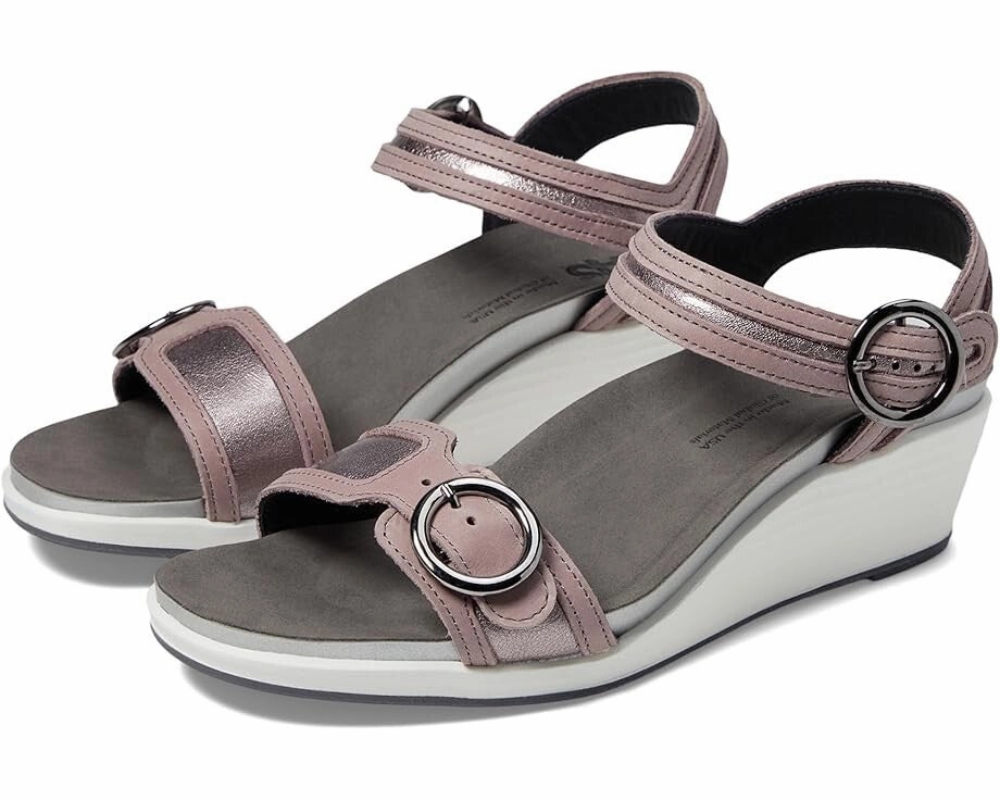 SAS Seight Sandal Women's US 9.5 Wisteria Ankle Strap Wedge Heel Slip-On ZOGG32 Stylish Womens Slides & Sandals