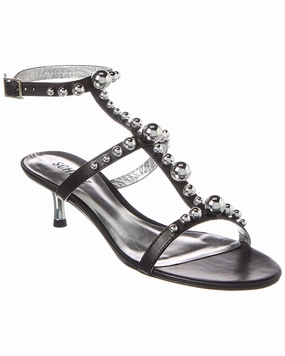 Schutz Arienne Leather Summer Womens Sandals clearance