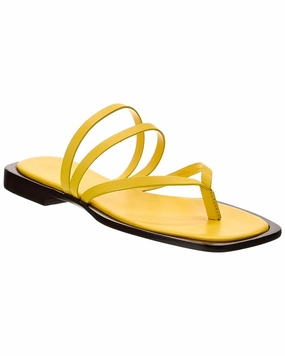 Schutz Rania Leather Flat Womens Beach Sandals special deal