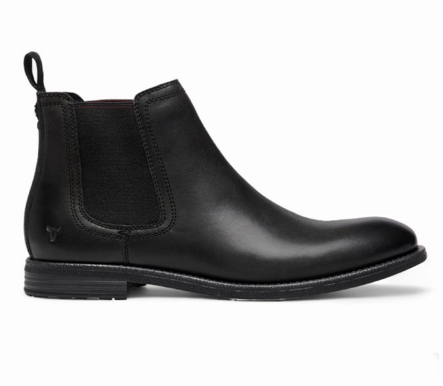 Sergio - Men's Black Slip On Leather Chelsea Boots Cheap Mens Boots & Chukkas