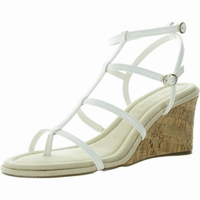 Seville  Womens Cork Faux Leather Wedge Sandals Womens Sandals discount online