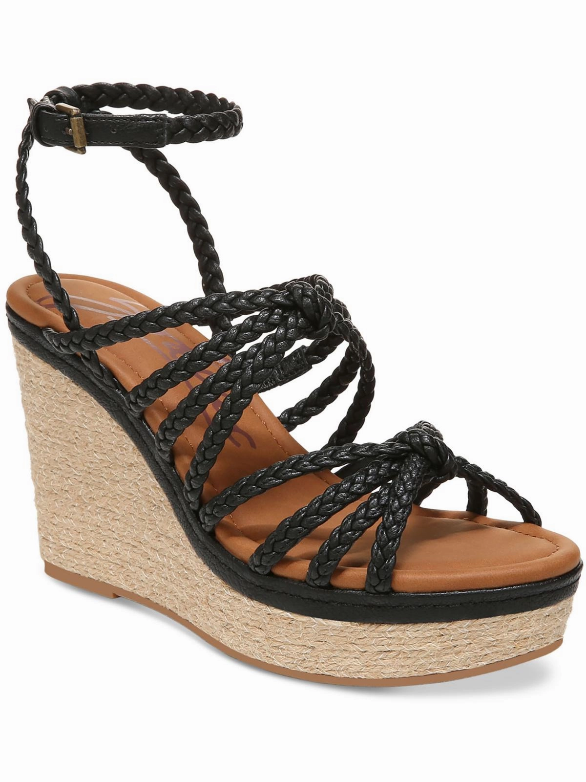 Shana Womens Faux Suede Slingback Wedge Sandals