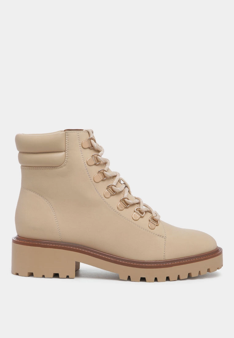 shirly soft leather lace-up boots