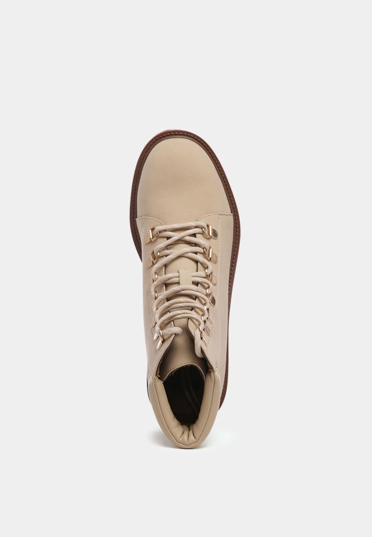shirly soft leather lace-up boots