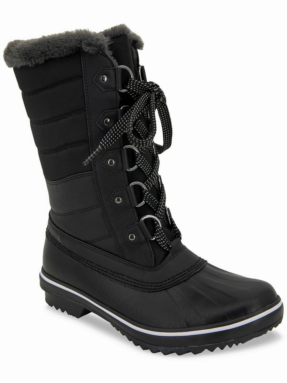 Siberia Womens Faux Leather Cold Weather Winter & Snow Boots