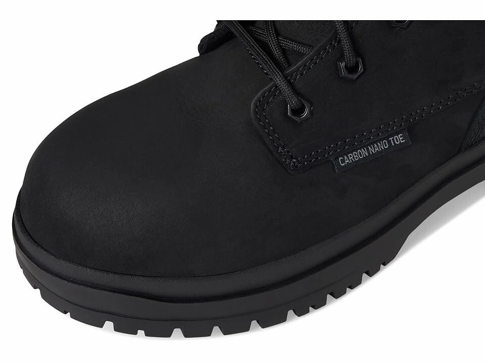 Skechers Foxgrove Women 8.5 Black Leather Memory Foam Comp Toe Work Boot ZOGG112